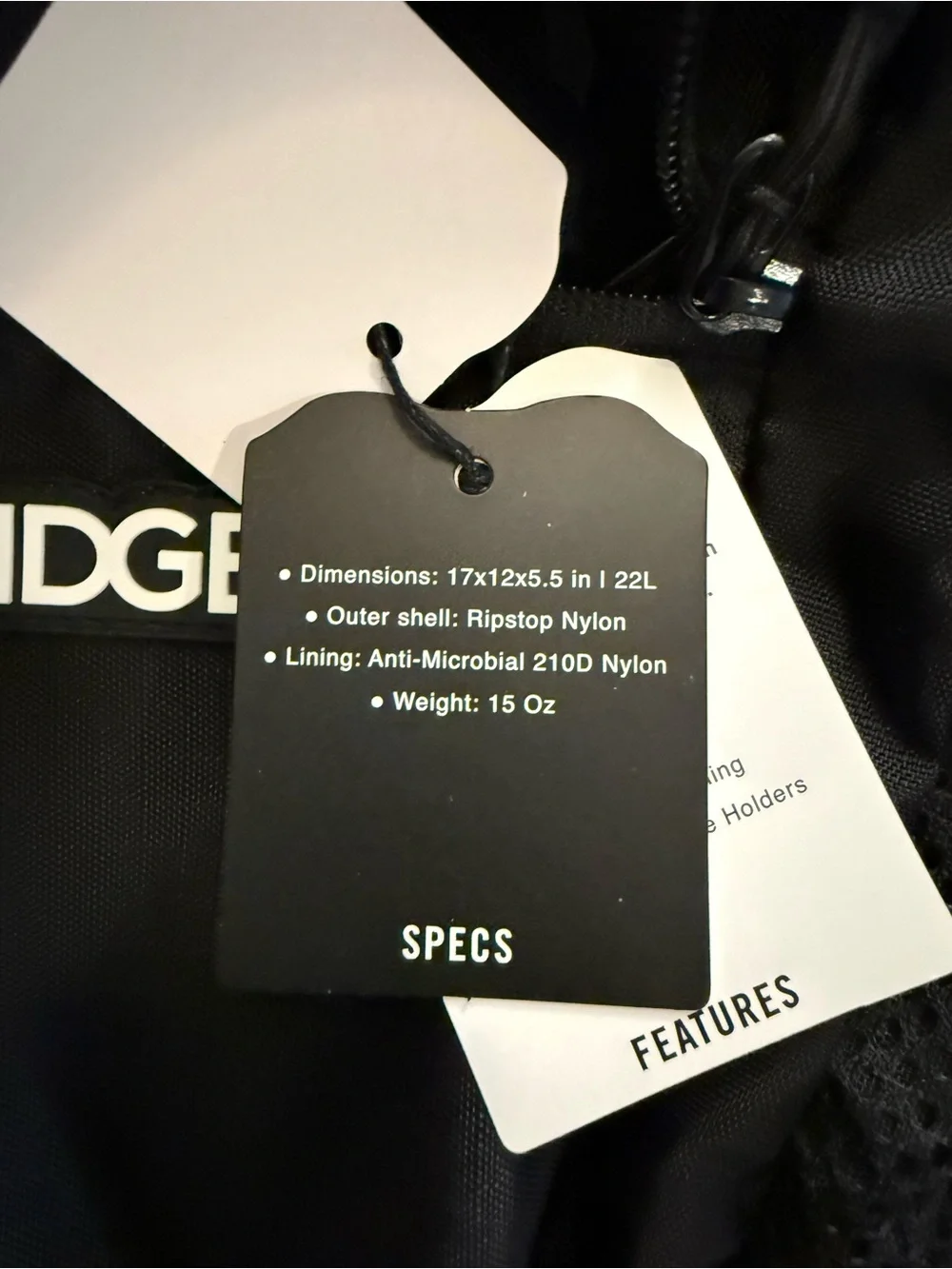 Ridge Packable Backpack in Matte black